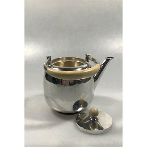 Frantz Hingelberg Aarhus Sterling Silver Tea Pot No 33003 For Sale At