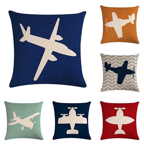 Buy Pillow Case Linen Cushion Cover Decor Fighter Sofa Helicopter Decor