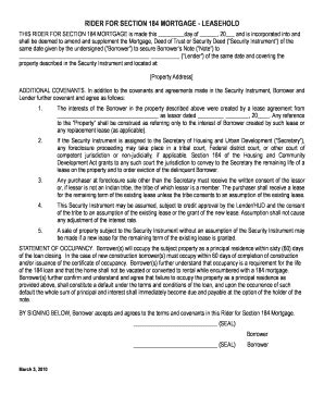 Kwsp 6 copy (borang a). Fillable Online nls Rider for section 184 mortgage ...
