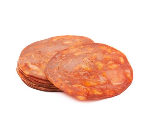 Italian Sausage Salame Ventricina Isolated Stock Image Image Of
