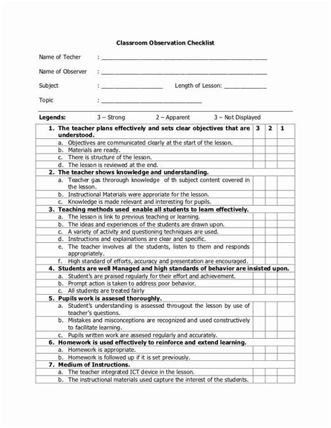 New teachers can use this sample lesson plan on mythology as a template for preparing their own lessons. Preschool Teacher Evaluation forms Unique Classroom ...