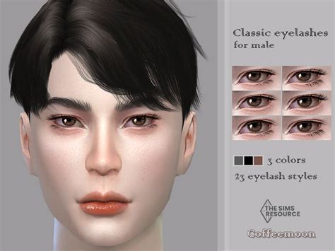 Coffeemoons Classic Eyelashes For Male 3d All Ages The Sims Sims Cc