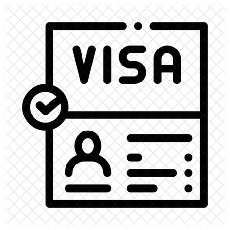 Visa Icon Download In Line Style