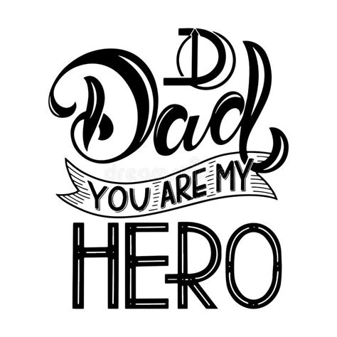 Happy Father Day Lettering Stock Vector Illustration Of Quote 117014533