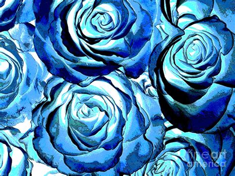 Pop Art Blue Roses Photograph By Toula Mavridou Messer