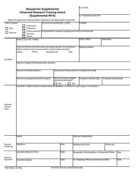 Form Nih 2590 2 Fill Out Sign Online And Download Fillable Pdf