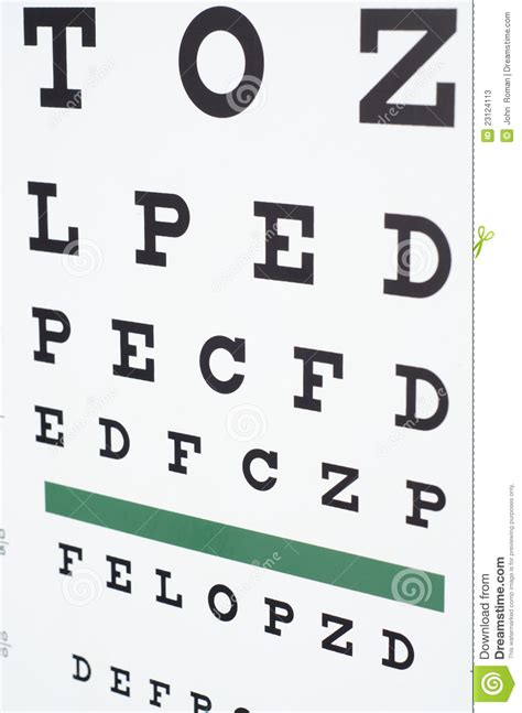 Eye Test Stock Image Image Of Letters Chart Text Medical 23124113