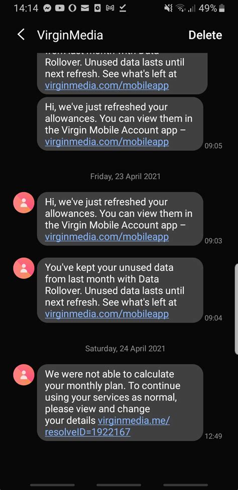 Possible Scam Message Virgin Media Community 4701540