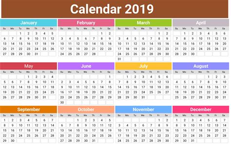 Free online calendar for 2021 year. 2019 Calendar PNG Transparent Images | PNG All