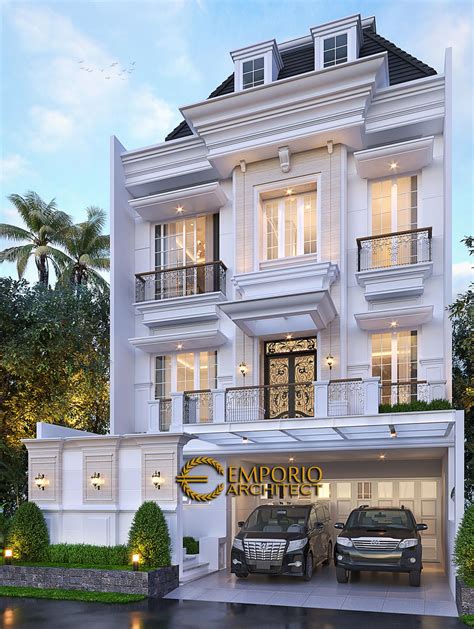 Desain Rumah Klasik 3 Lantai Bapak David PIK Jakarta Utara