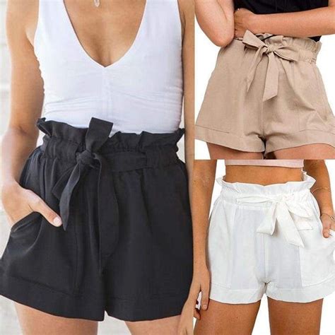 Beach Hot Pants Summer Shorts Beach High Waist Shorts Ladies Shorts