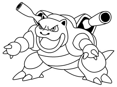 Blastoise Pokemon Coloring Page Coloring Pages 4 U