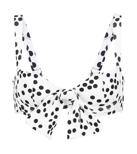 Buy Alexandra Miro Clara Polka Dot Bikini Top White At 30 Off