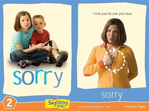 Learn How To Sign Sorry In Asl Signingtime Dictionary
