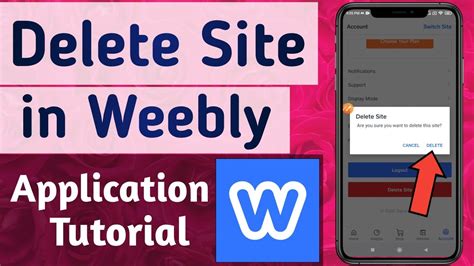 How To Delete Your Site On Weebly App Youtube