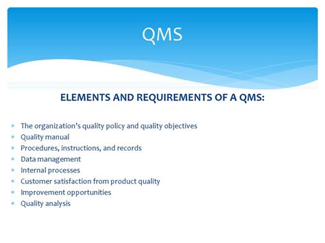 Qms Elements Basic Steps Of Qms Quality Engineering 3