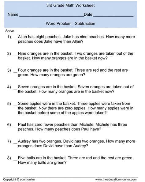 Free Printable Percentage Word Problems Worksheet For Fifth Math