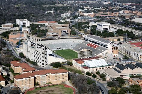 The toney burger activity center features a track and field stadium and baseball park. Texas Memorial Stadium, Austin, Texas