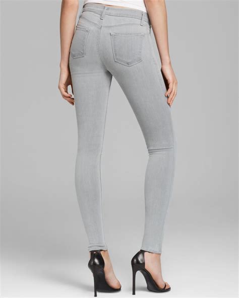 J Brand Jeans High Rise Maria Skinny In Rhythm In Gray Lyst