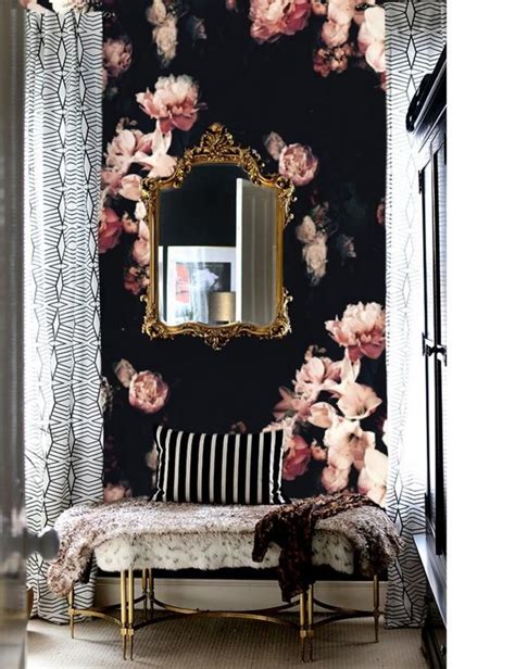 Dutch Dark Vintage Floral Removable Wallpaper Peel And Stick Etsy In