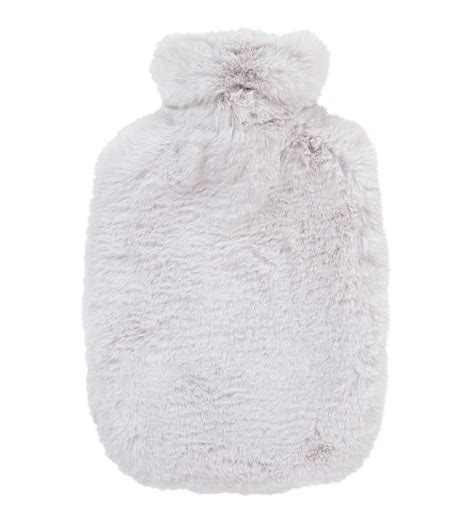 alabaster fluffy faux fur hot water bottle fashy