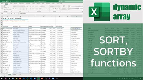 สอน Excel: การใช้ฟังก์ชัน SORT และ SORTBY เพื่อส่งผลลัพธ์กลับมาเป็น ...
