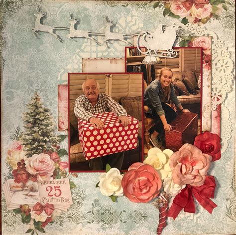 Christmas Layout Using Blue Fern Studios Vintage Christmas 2 Collection