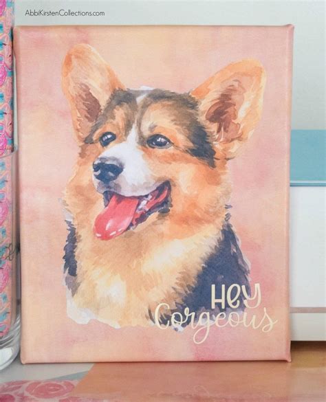 Noble pawtrait is all about creating fun and unique custom pet portrait dedicated to help pet owners to express their love, affection, and sometimes even their obsessiveness, with their pets. DIY Canvas Art with Heat Transfer Vinyl - Watercolor Art ...