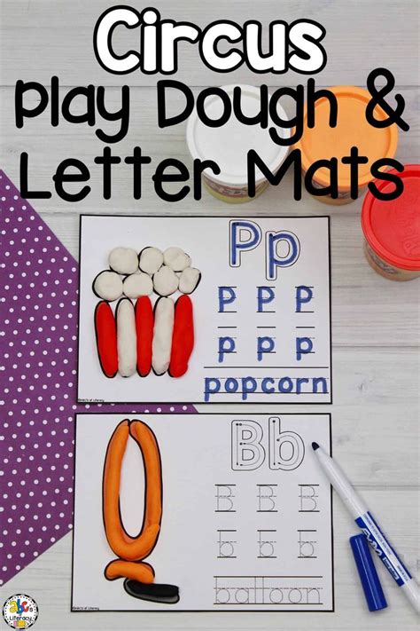 Doing alphabet activities for one letter each week reinforces knowledge and . Circus Play Dough & Letter Mats: Letter Knowledge Activity | Abc ...