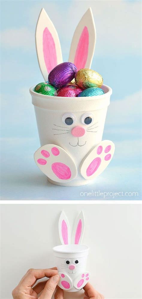 How To Make Foam Cup Bunnies Small Easter Ts Easter Crafts Diy