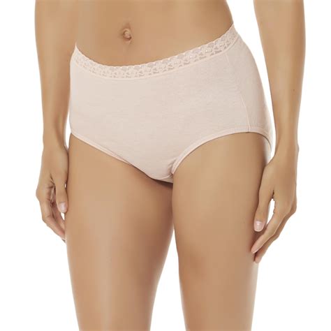 Hanes Womens 6 Pack Lace Waistband Brief Panties