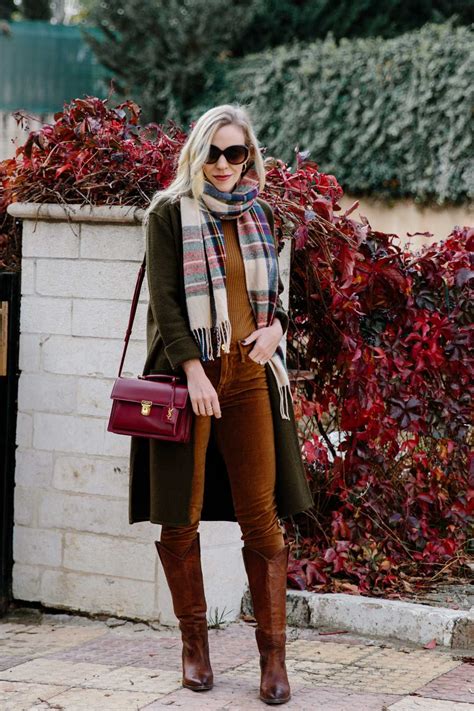 Casual Festive Outfit For The Holidays With Red And Green Plaid Scarf