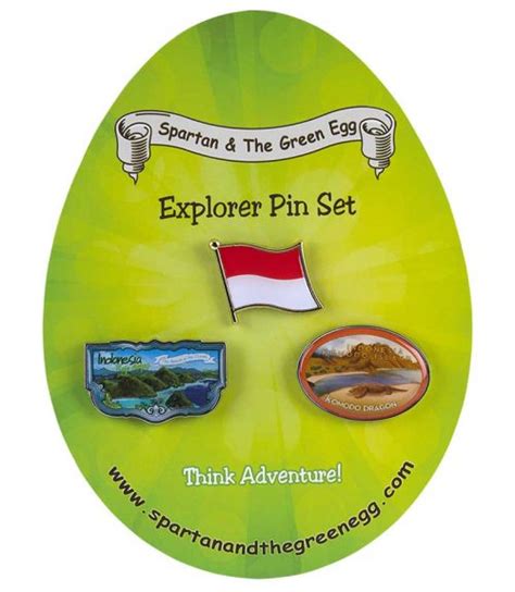 Indonesia Pin Set 1 Spartan And The Green Egg