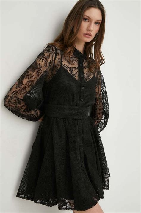 Answear Lab Sukienka X Kolekcja Limitowana Sisterhood Kolor Czarny Mini