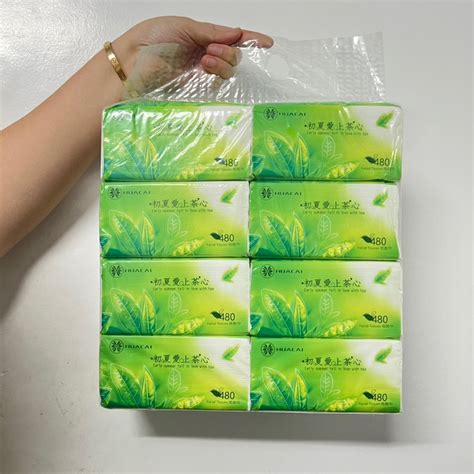 10pack Greentea Tissue 085kg 4ply480 Sheets X 8 Packs Organic Green