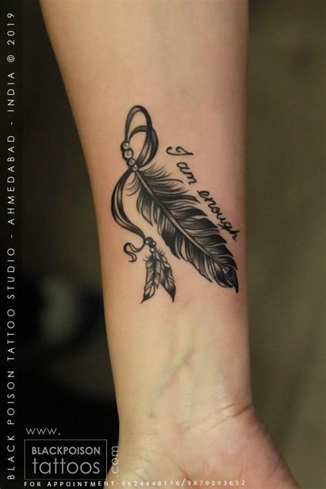 Saw something that caught your attention? Feather Tattoo | Hand tattoos for girls, Feather tattoos ...