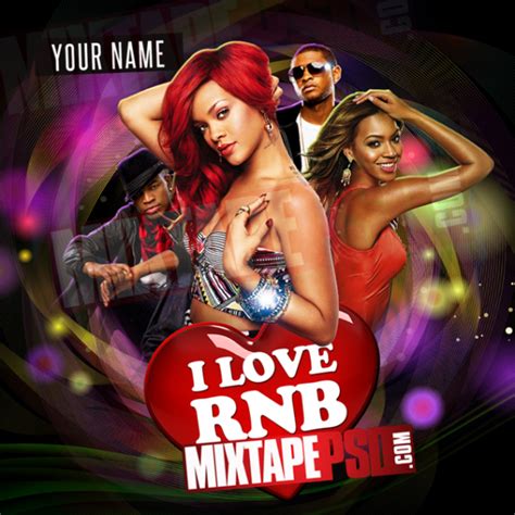 Mixtape Template I Love Rnb Graphic Design Mixtapepsdscom