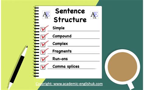 Academic Sentence Structure Academic English UK