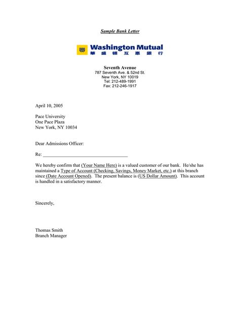 A good sample letter were my dr. Bank Account Confirmation Letter Sample Poa - Bank ...