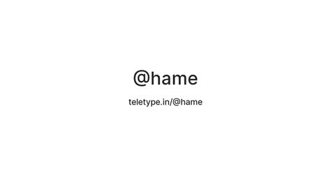 Hame — Teletype