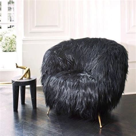 Check out our fur desk chair selection for the very best in unique or custom, handmade pieces from our desk chairs shops. Black Fur Chair View In Gallery Faux Fur Furniture From By Black ... | Decoración de habitación ...
