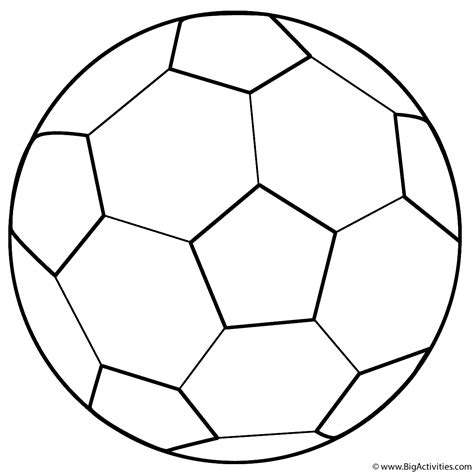 Small soccer ball coloring page. Soccer Ball - Coloring Page (Sports)
