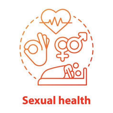 icône de concept de gradient rouge de santé sexuelle illustration de fine ligne d idée de sexe