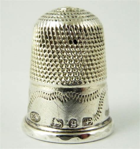 Antique 1881 Hallmarked Sterling Silver Sewing Thimble The Collectors