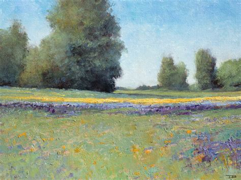 Summer Flower Field 220703 Impressionist Landscape Oil Painting