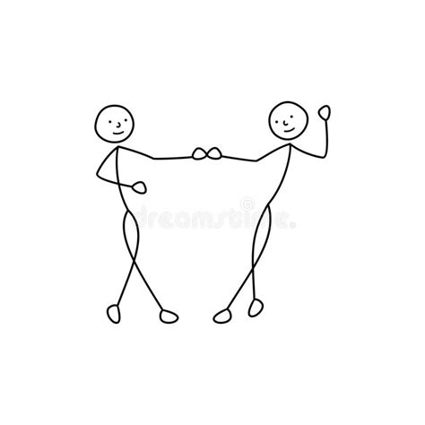 Ejemplo De La Danza Figura Hombre Del Palillo Ilustración Del Vector