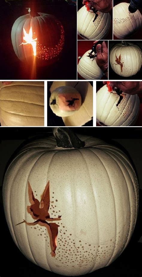 Diy Tinker Bell Pixie Dust Pumpkin Carving Halloween Pumpkin Crafts