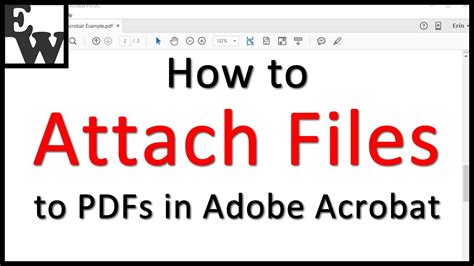 How To Attach Files To Pdfs In Adobe Acrobat Youtube
