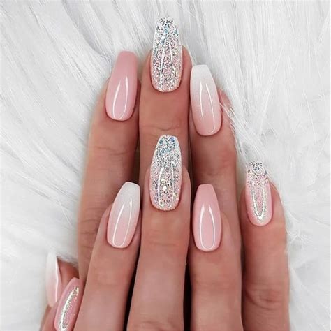 40 Beautiful Wedding Nail Designs For Modern Brides The Glossychic Blush Nails Bride Nails