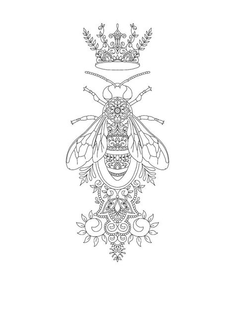 An Image Of A Bee With A Crown On Its Head And The Words I